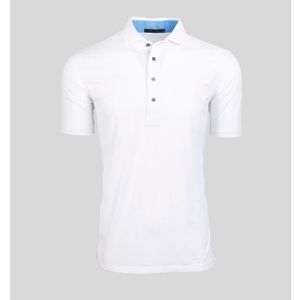 Greyson white performance polo